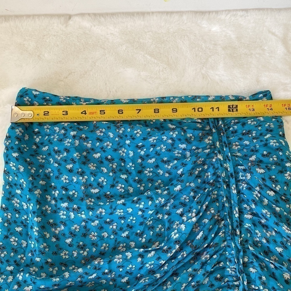 Veronica Beard Silk Sevilla Asymmetrical Skirt In Blue Multi Size 2 - Picture 10 of 12